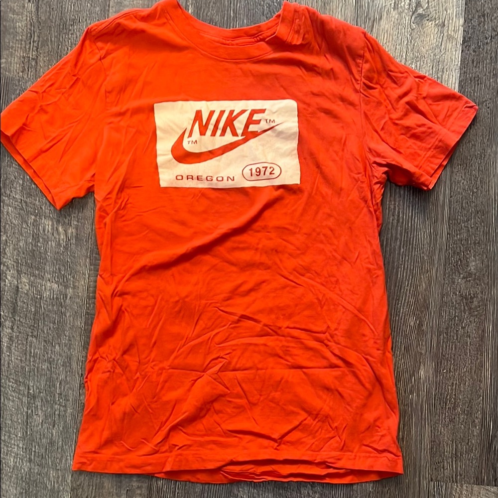 Nike Orange Short Sleeve Tee with Logo
